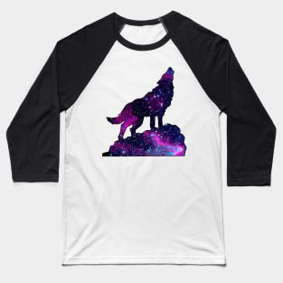 Galaxy Wolf Baseball T-Shirt